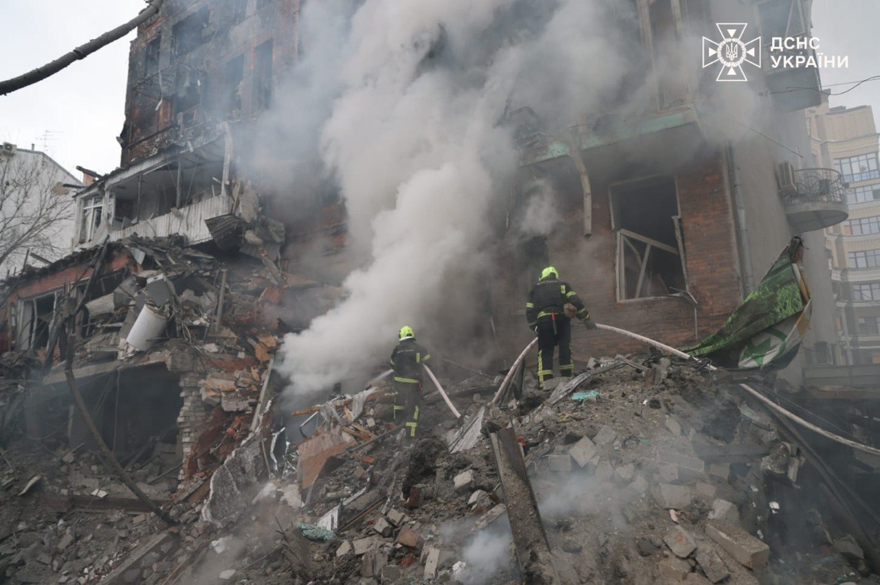 Archive photo: rescuers deal with the aftermath of a Russian attack on Kharkiv, 2 January 2026