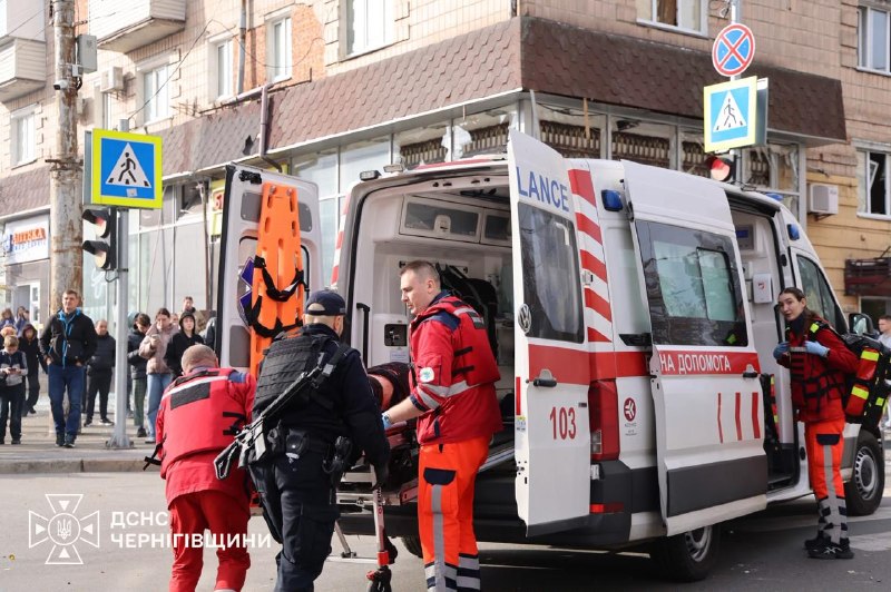 An ambulance crew working near the strike site