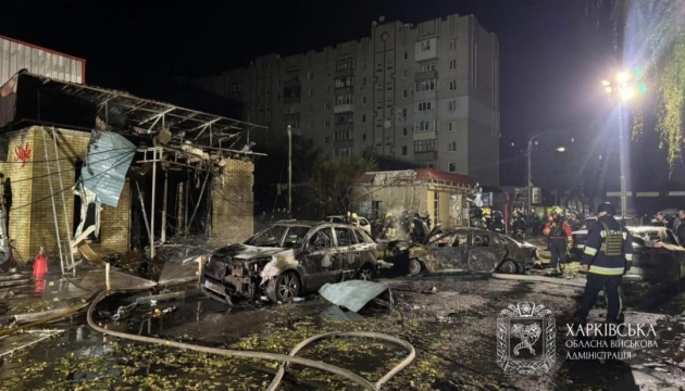 Aftermath of the missile strike on Pisochyn, Kharkiv region