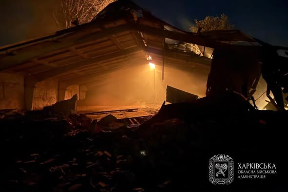 Aftermath of overnight attacks in Kharkiv region (Kharkiv Regional Military Administration)
