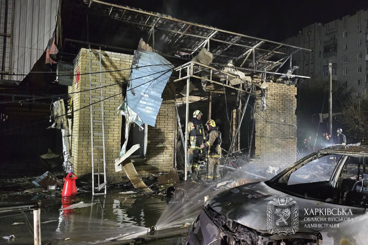 Aftermath of a strike on Kharkiv