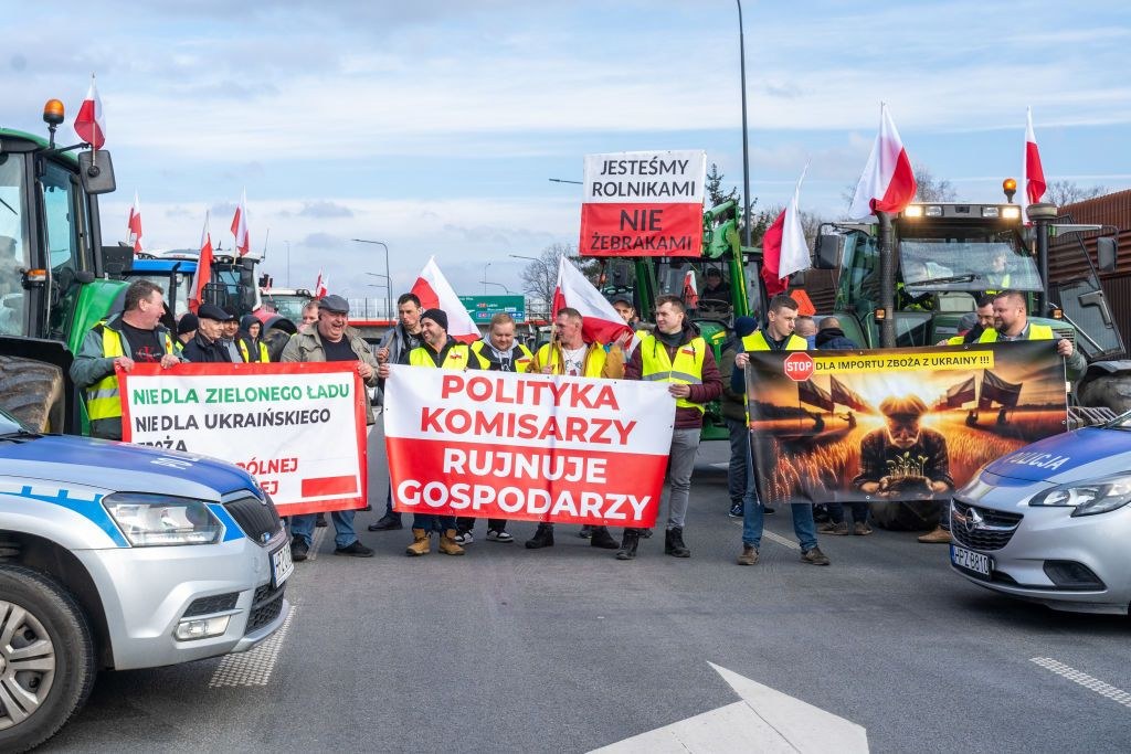 Polish farmers protesting against imports of Ukrainian farm produce — illustrative photo