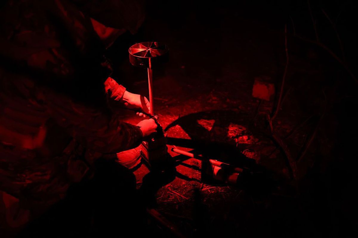 Ukrainian soldiers prepare a Kazhan bomber drone for a mission, Kherson Oblast, March 2025 (illustrative photo)