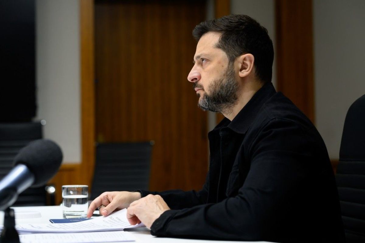 Volodymyr Zelensky addresses members of the US Congress by video link, 19 October 2026