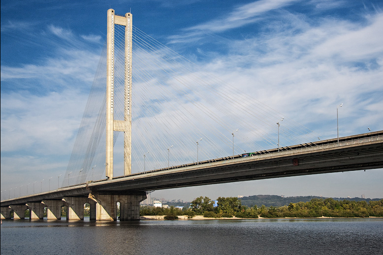 The Southern Bridge in Kyiv (file photo)